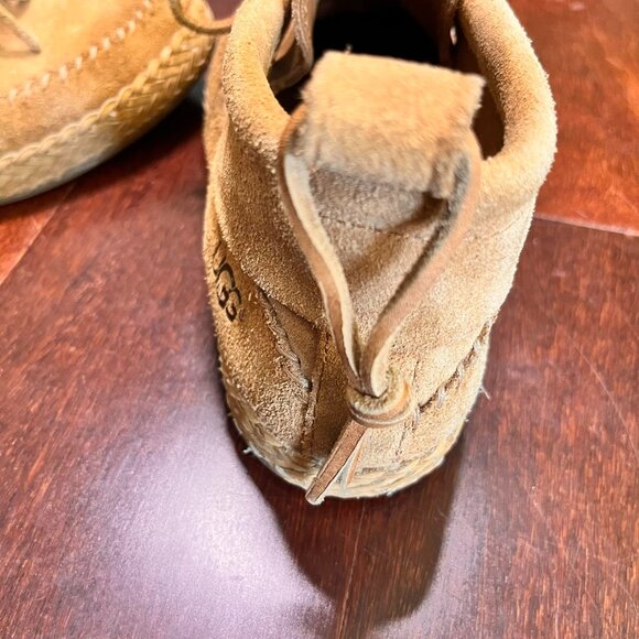 UGG Woodlyn Chestnut Suede Moccasin s/n 1094814 Women's Size 6 Shoes - Picture 10 of 10